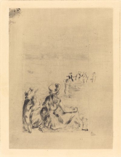 En la Playa - En Berneval de Pierre Auguste Renoir