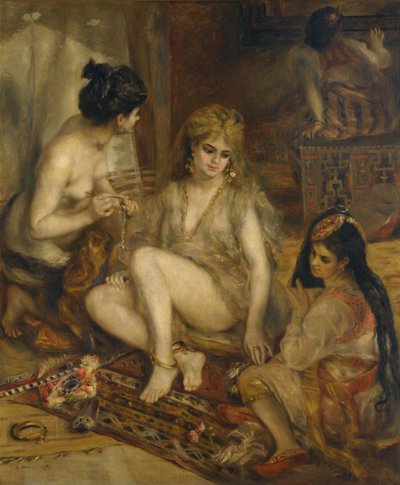 Parisinas con traje argelino en el harén, 1872 de Pierre Auguste Renoir