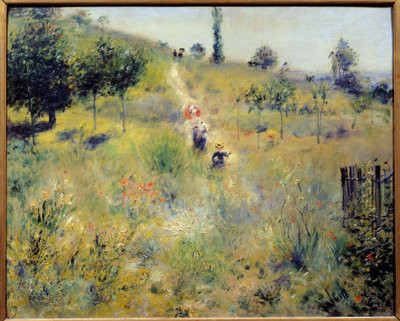 Camino entre las hierbas altas. Pintura de Pierre Auguste Renoir (1841-1919) 1875. París, museo de Orsay de Pierre Auguste Renoir