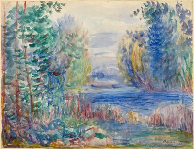 Paisaje de río de Pierre Auguste Renoir