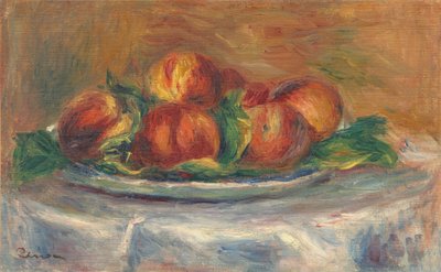 Duraznos en un plato, 1902-1905 de Pierre Auguste Renoir