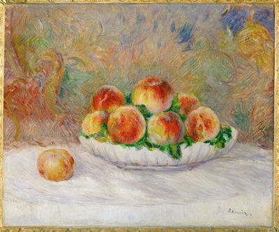 Peches (óleo sobre lienzo) de Pierre Auguste Renoir