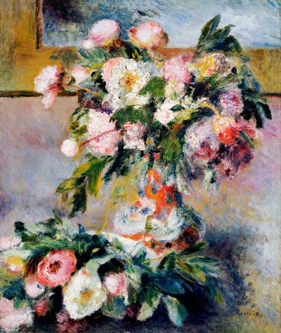 Peonías de Pierre Auguste Renoir