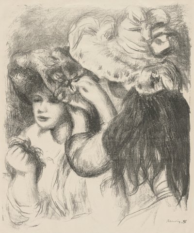 Colocando el sombrero, 1897 de Pierre Auguste Renoir