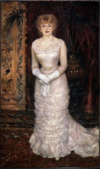 Retrato de la actriz Jeanne Samary (Comedie Francaise). Pintura de Pierre Auguste Renoir (Pierre-Auguste Renoir de Pierre Auguste Renoir