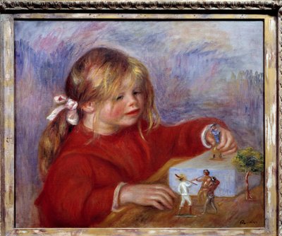 Retrato de Claude Renoir niño jugando de Pierre Auguste Renoir