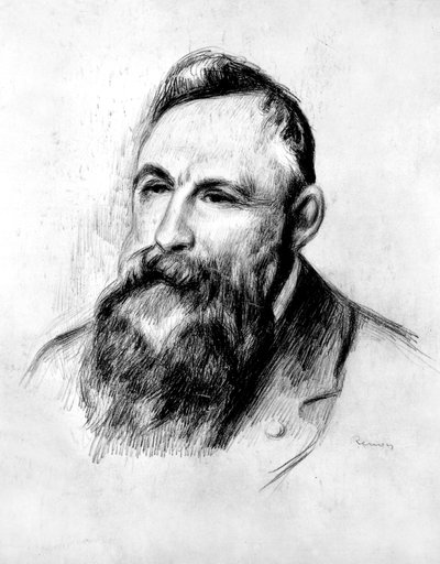 Retrato del escultor francés Auguste Rodin, c.1914 de Pierre Auguste Renoir