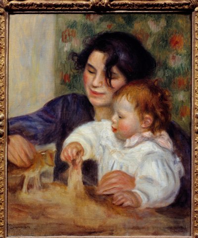 Retrato de Gabrielle y Jean. Retrato del hijo del pintor, Jean Renoir, con su niñera Gabrielle Renard de Pierre Auguste Renoir