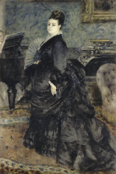 Retrato de una mujer, llamada Mme Georges Hartmann, c. 1874 de Pierre Auguste Renoir