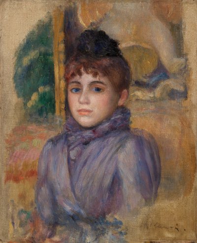 retrato de una mujer joven de Pierre Auguste Renoir