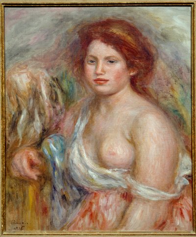 Retrato del modelo en busto, Pintura de Pierre Auguste Renoir de Pierre Auguste Renoir