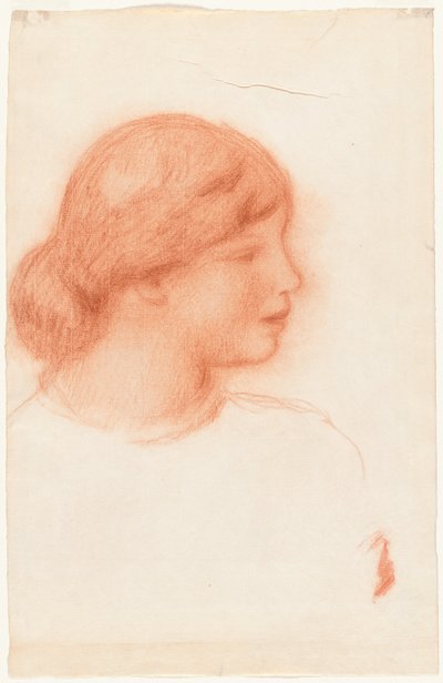 Perfil de una joven, c. 1910 de Pierre Auguste Renoir