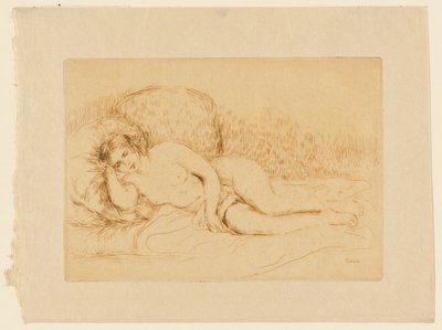 Desnudo reclinado de Pierre Auguste Renoir