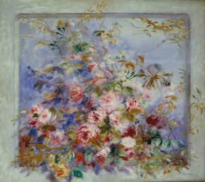 Rosas en una ventana, 1879 de Pierre Auguste Renoir