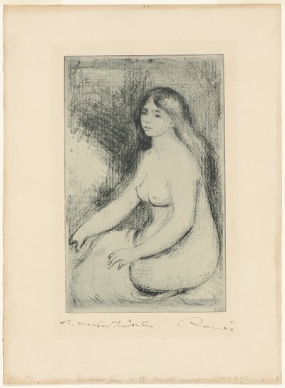 Bañista sentada de Pierre Auguste Renoir