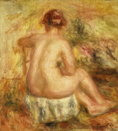 Desnudo femenino sentado, vista desde atrás, 1917 de Pierre Auguste Renoir