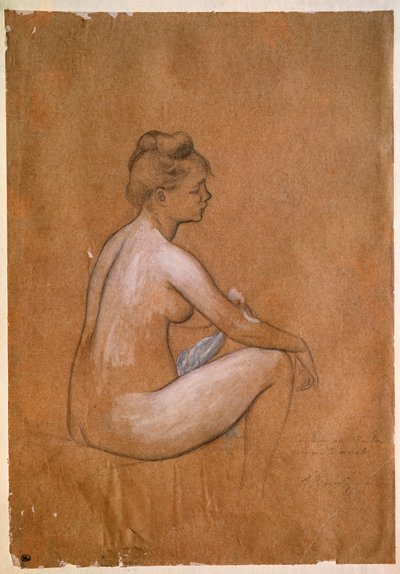 Bañista sentada. Pintura de Pierre Auguste Renoir de Pierre Auguste Renoir