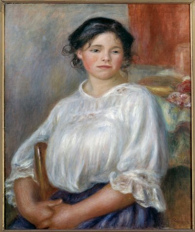 Joven sentada. Alrededor de 1909 de Pierre Auguste Renoir