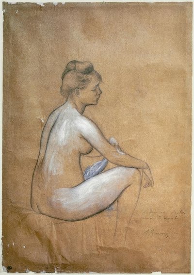 Bañista sentada de Pierre Auguste Renoir