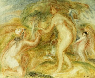 Esbozo del juicio de París de Pierre Auguste Renoir