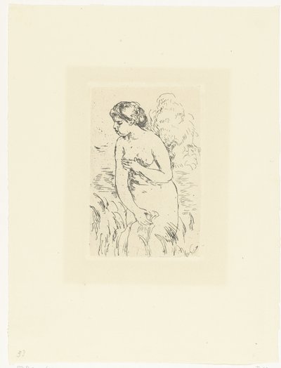 Mujer desnuda de pie o bañista
Baigneux debout a mi-jambes de Pierre Auguste Renoir