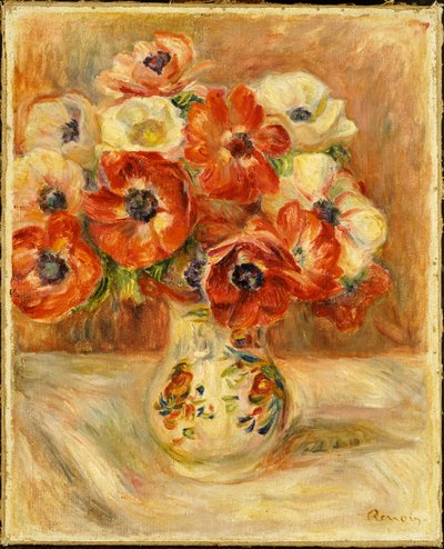Naturaleza muerta con anémonas de Pierre Auguste Renoir