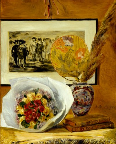 Naturaleza muerta con ramo de Pierre Auguste Renoir