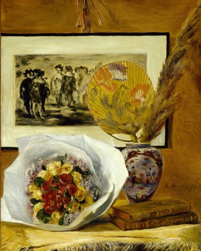 Naturaleza muerta con ramo, 1871 de Pierre Auguste Renoir