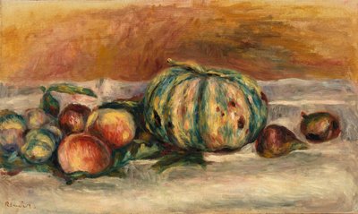 Naturaleza muerta con melón (Nature morte au melon) de Pierre Auguste Renoir