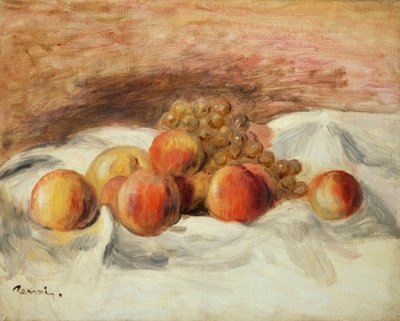 Naturaleza Muerta con Duraznos de Pierre Auguste Renoir