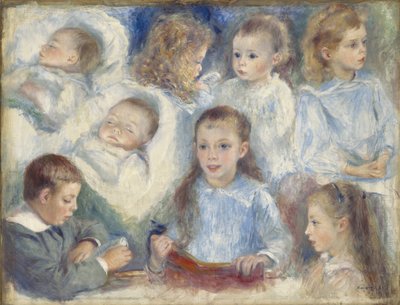 Estudios de Cabezas de Pierre Auguste Renoir