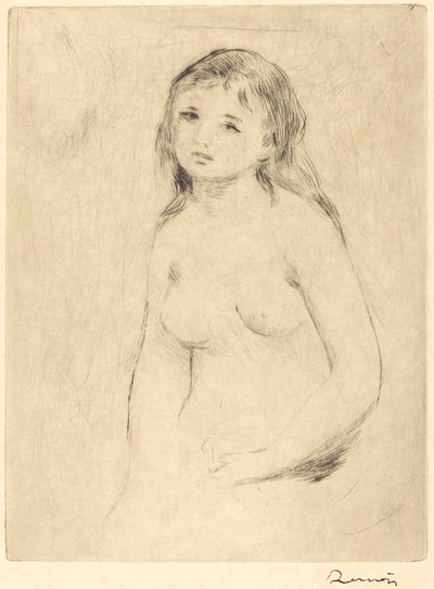 Estudio para una bañista, finales del siglo XIX-principios del siglo XX de Pierre Auguste Renoir