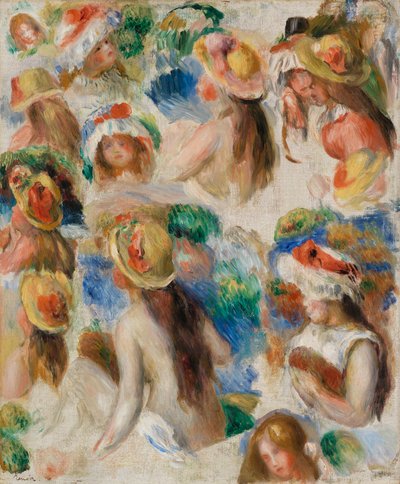 estudio de cabezas de Pierre Auguste Renoir