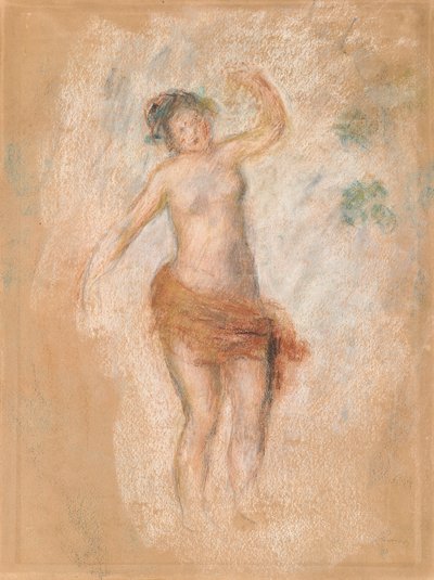 Estudio de una mujer fauno bailando para "Edipo Rey", c. 1900 de Pierre Auguste Renoir