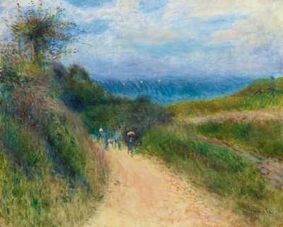 El camino de Berneval, c.1880 (óleo sobre lienzo) de Pierre Auguste Renoir