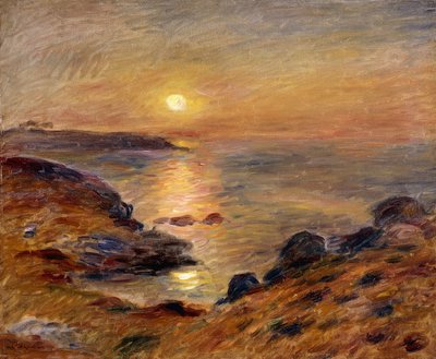La puesta del sol en Douarnenez de Pierre Auguste Renoir