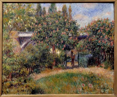 El puente ferroviario en Chatou o los castaños rosados de Pierre Auguste Renoir