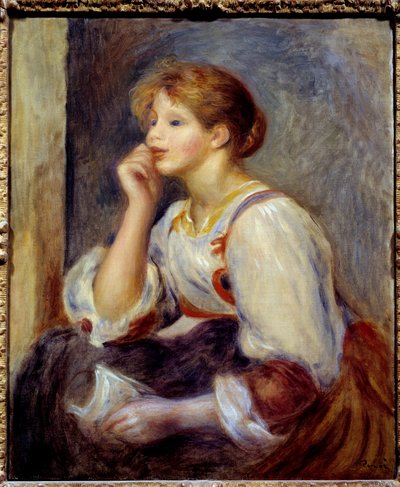La mujer tiene la carta de Pierre Auguste Renoir
