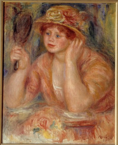La mujer en el espejo de Pierre Auguste Renoir