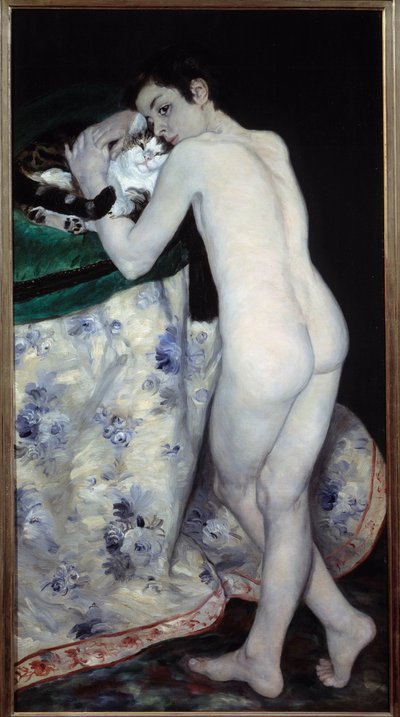 El joven con el gato de Pierre Auguste Renoir