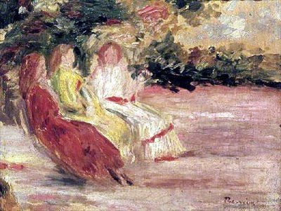 Tres mujeres en el parque de Pierre Auguste Renoir