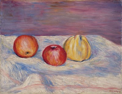 Dos manzanas y un membrillo, c.1900 de Pierre Auguste Renoir