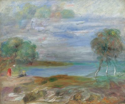 Dos personas al borde del agua de Pierre Auguste Renoir