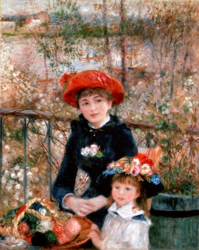 Dos hermanas en la terraza, 1881 de Pierre Auguste Renoir