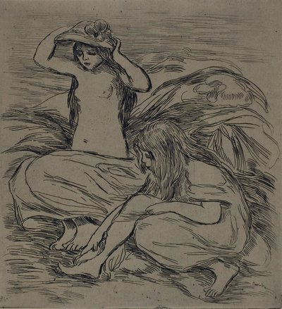 Dos Mujeres Bañándose de Pierre Auguste Renoir