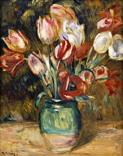 Jarrón de flores, 1888-89 de Pierre Auguste Renoir