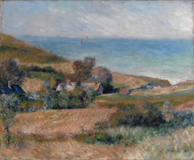 Vista de la costa cerca de Wargemont en Normandía, 1880 de Pierre Auguste Renoir