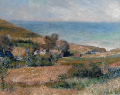 Vista de la costa cerca de Wargemont en Normandía, 1880 de Pierre Auguste Renoir