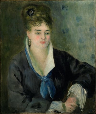 La mujer de negro de Pierre Auguste Renoir