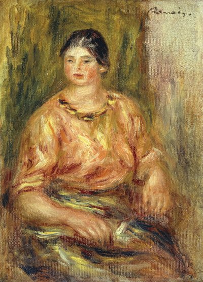 Mujer con Corsé Rosa de Pierre Auguste Renoir